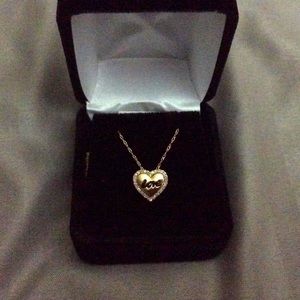 14k diamond set necklace